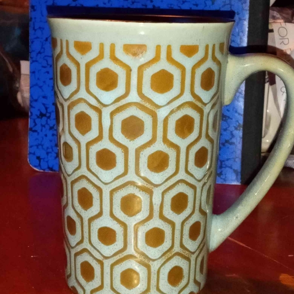 Marble Octagon Coffee Mug Microwave Safe Ceramic Cups with Handle - Picture 3 of 8
